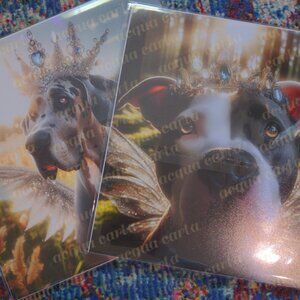 Set of 2 Celestial Dog Art Prints – Pit Bull & Great Dane